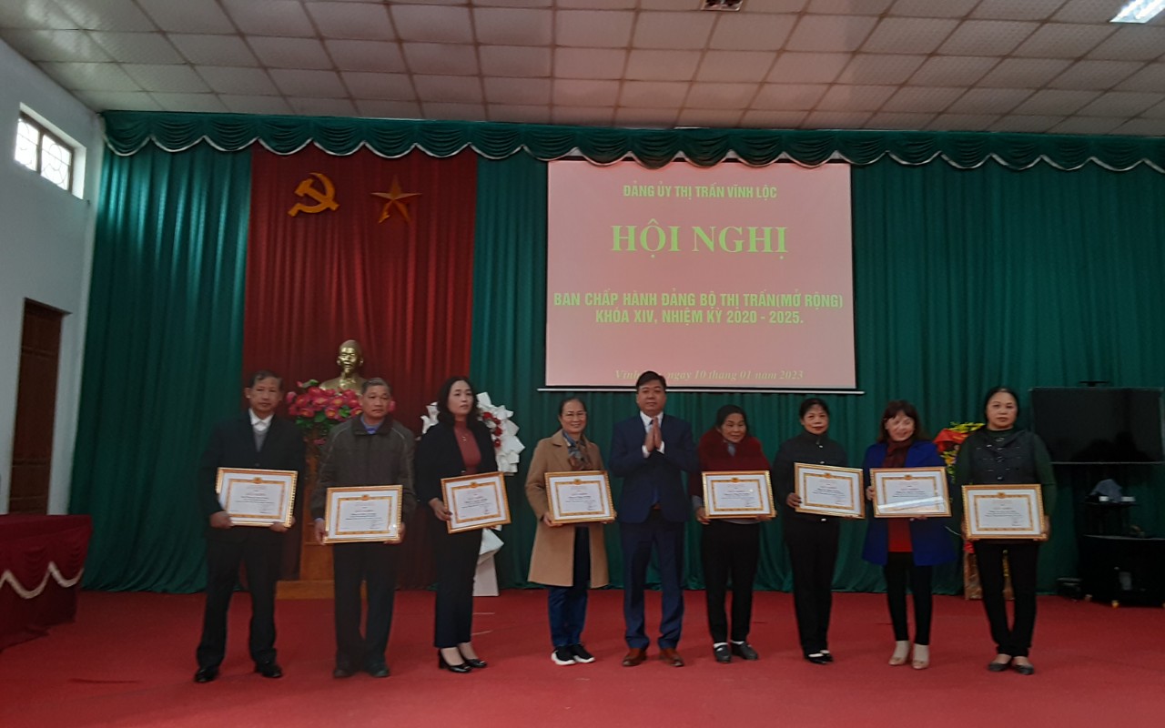 Chiêm Hóa: BCH Đảng bộ thị trấn Vĩnh Lộc tổ chức hội nghị tổng kết công tác lãnh đạo thực hiện nhiệm vụ phát triển kinh tế - xã hội; quốc phòng - an ninh; công tác xây dựng Đảng và hệ thống chính trị năm 2022