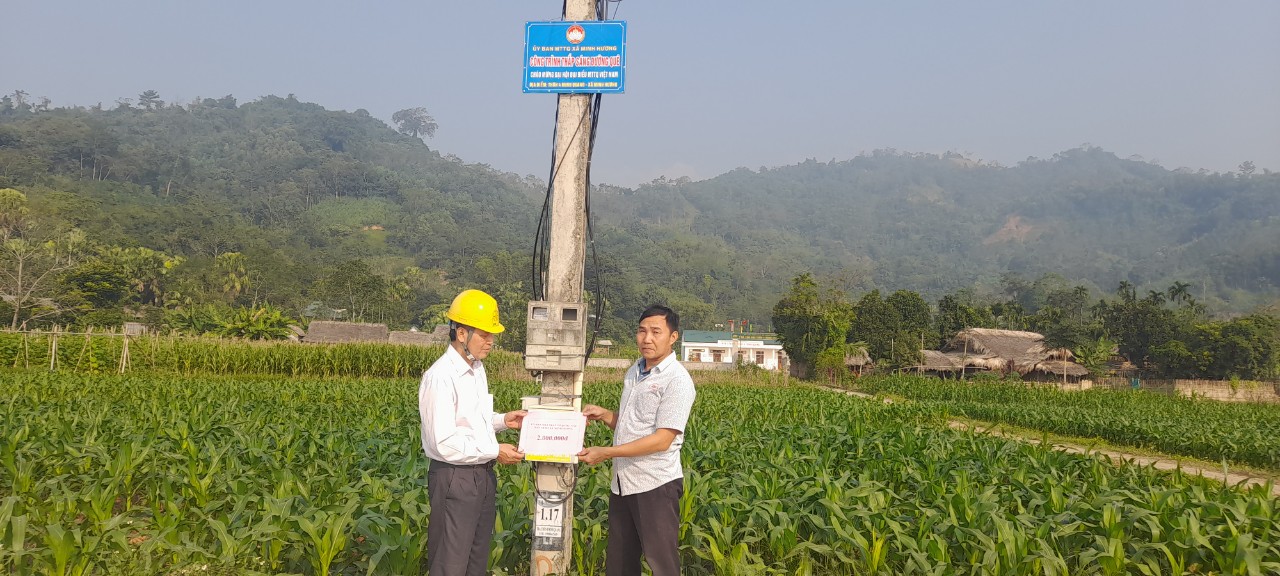 Hàm Yên: MTTQ xã Minh Hương hoàn thành công trình chào mừng Đại hội đại biểu MTTQ các cấp nhiệm kỳ 2024-2029