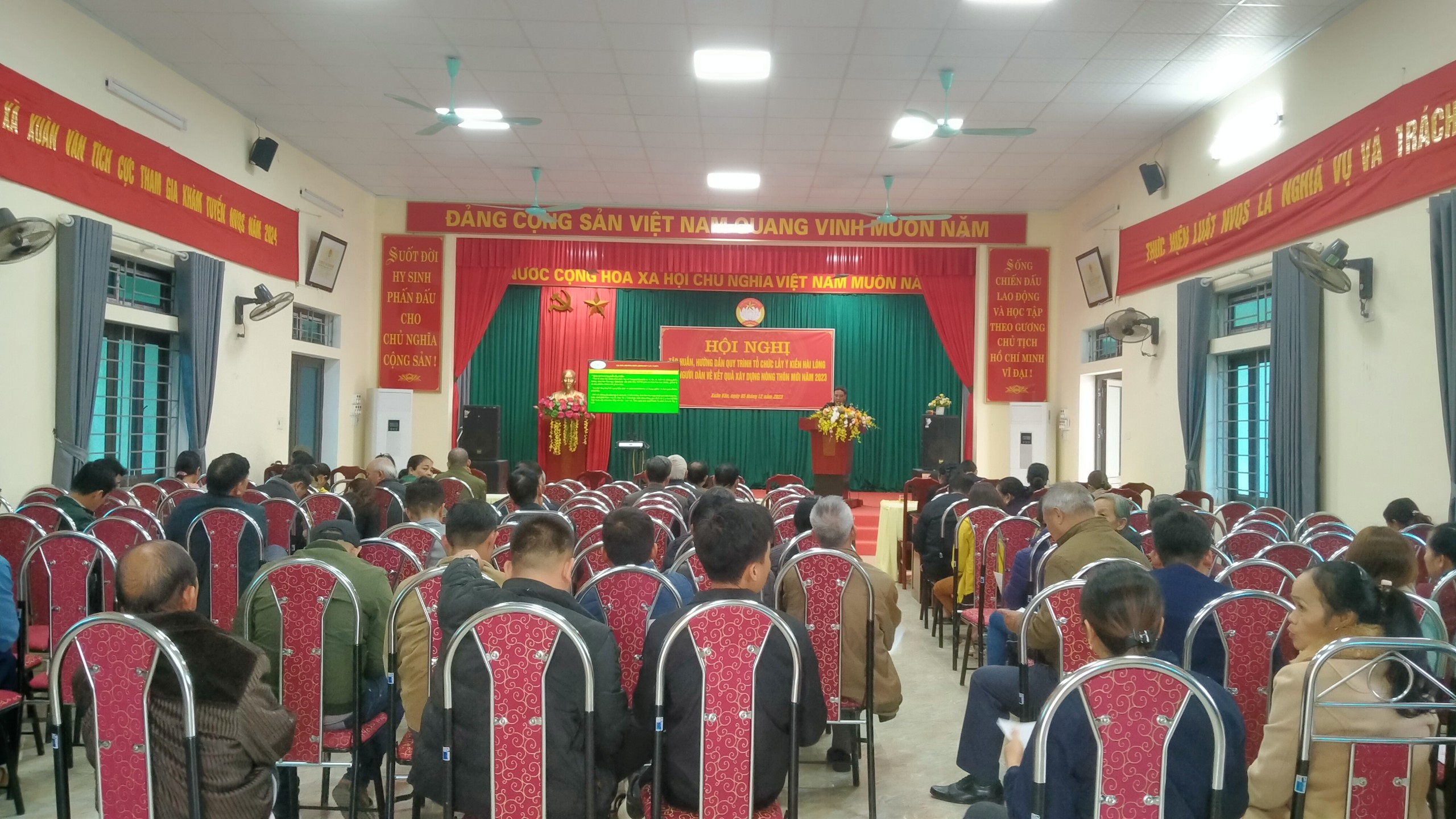 Ủy ban MTTQ huyện Yên Sơn phối hợp tổ chức hội nghị hướng dẫn quy trình lấy ý kiến sự hài lòng của người dân về kết quả xây dựng nông thôn mới năm 2023