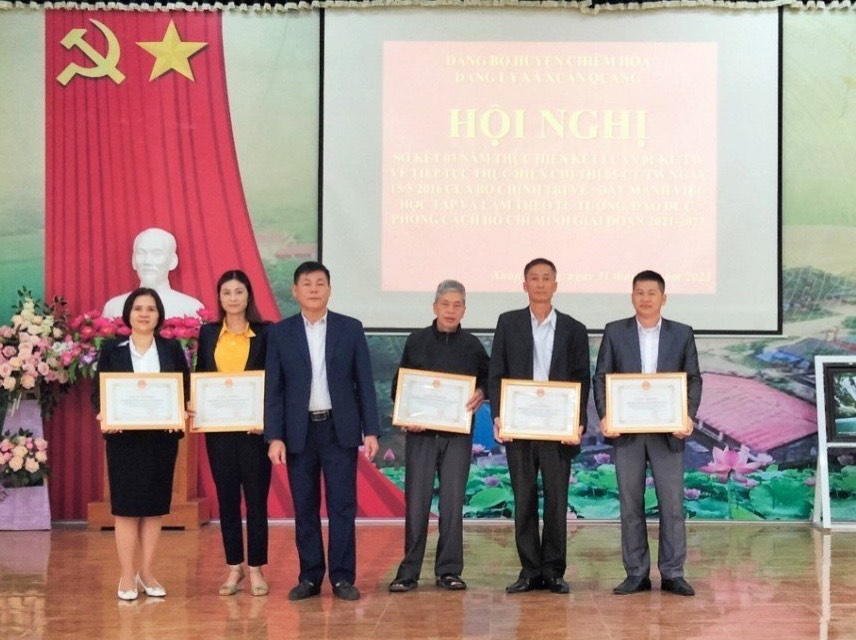 Chiêm Hóa: Xã Xuân Quang tổ chức hội nghị sơ kết 03 năm thực hiện Kết luận số 01-KL/TW, ngày 18/5/2021 của Bộ Chính trị