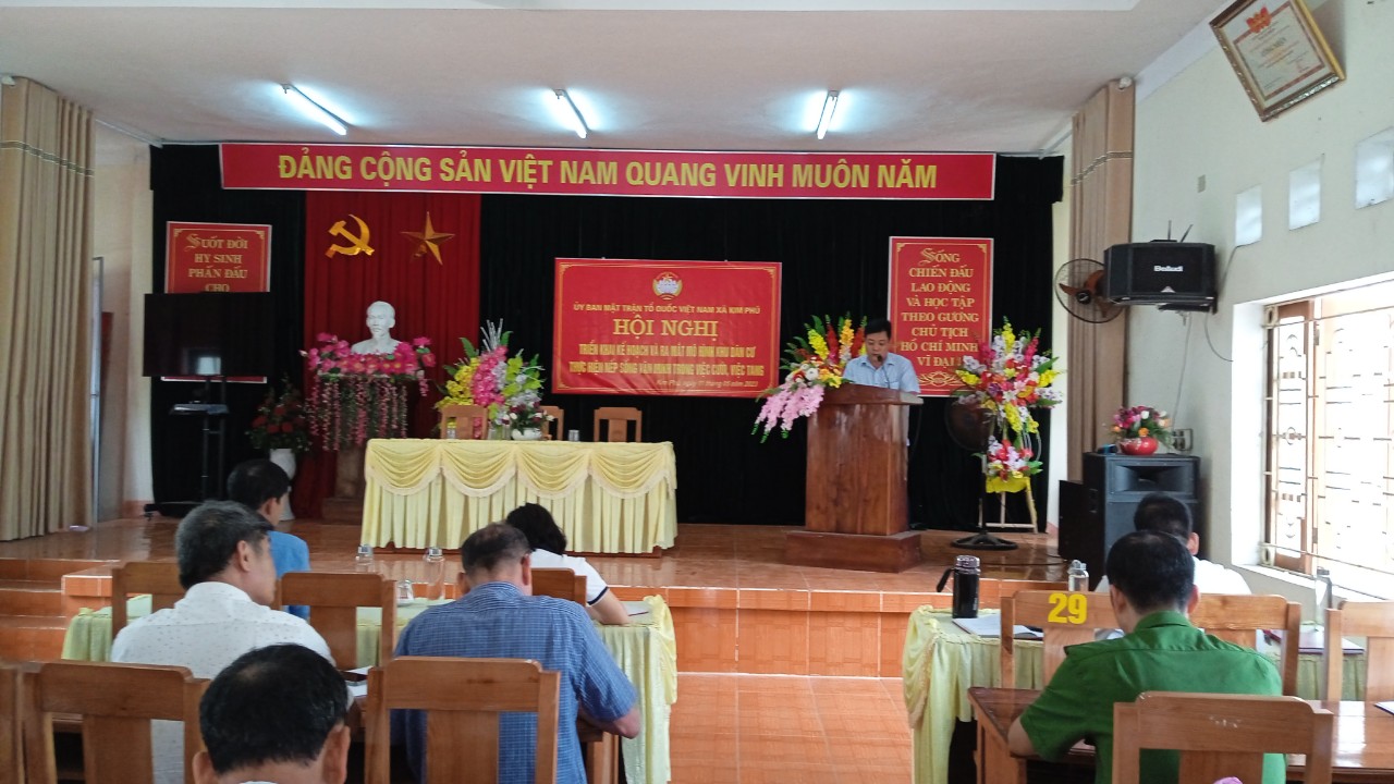 Ban Thường trực Ủy ban MTTQ xã Kim Phú, thành phố Tuyên Quang ra mắt Mô hình điểm về thực hiện nếp sống văn minh trong việc cưới, việc tang