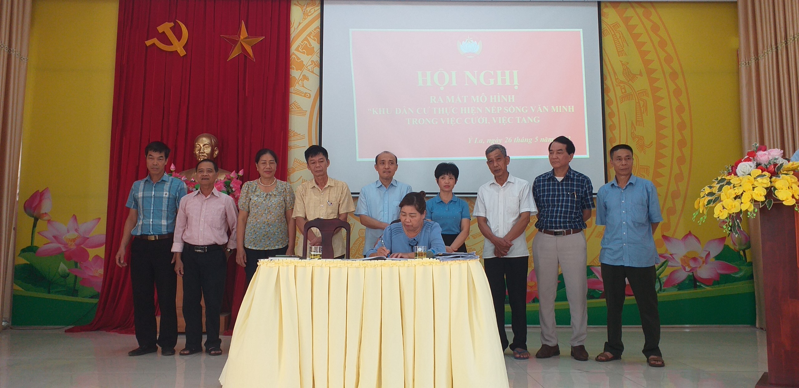 Uỷ ban MTTQ phường Ỷ La, thành phố Tuyên Quang ra mắt các mô hình thực hiện nếp sống văn minh trong việc cưới, việc tang