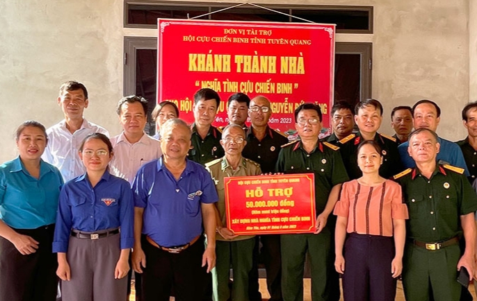 Hàm Yên: Khánh thành nhà ''Nghĩa tình Cựu chiến binh'' tại thị trấn Tân Yên