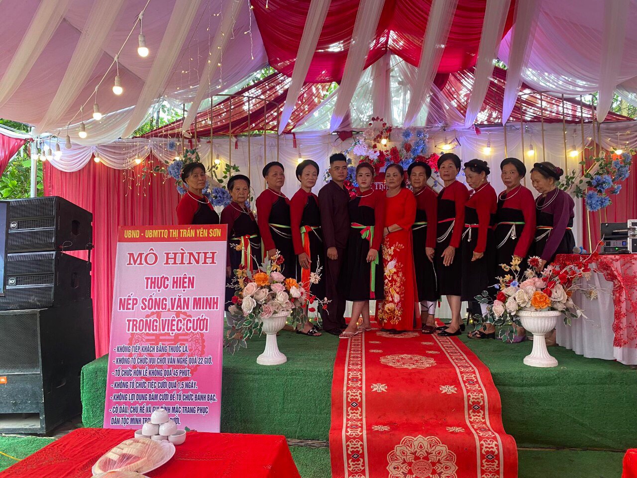 Văn minh trong việc cưới tại tổ dân phố Đồng Quân, thị trấn Yên Sơn