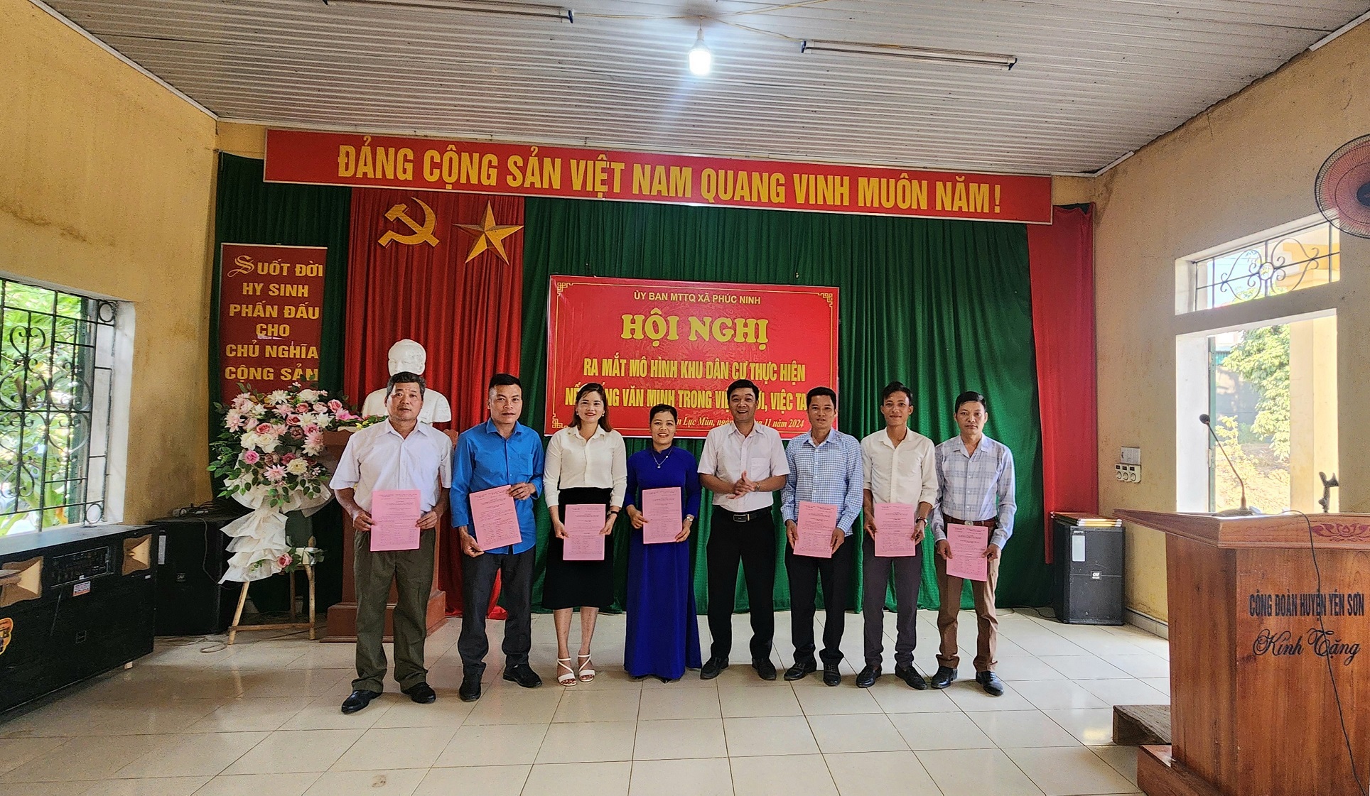 Yên Sơn: Ủy ban MTTQ xã Phúc Ninh nhân rộng mô hình Khu dân cư thực hiện nếp sống văn minh trong việc cưới, việc tang tại thôn Lục Mùn, Quang Thắng, Soi Tiên