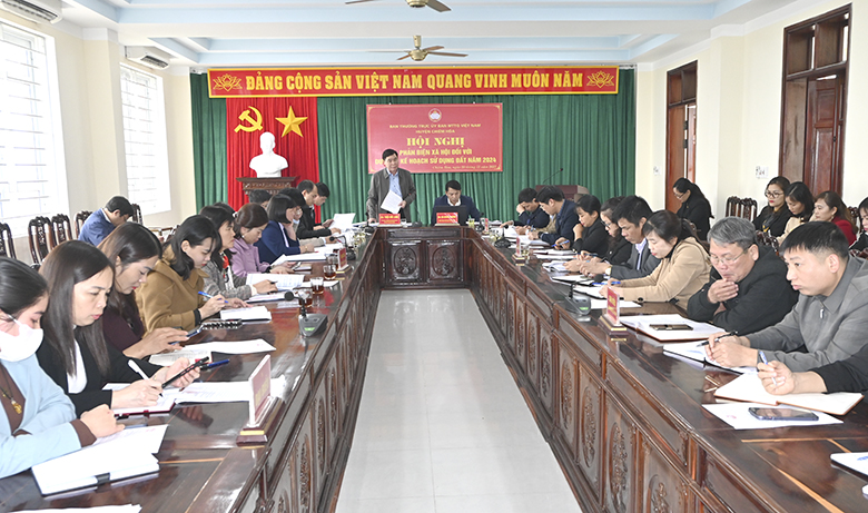 Uỷ ban MTTQ huyện Chiêm Hoá tổ chức hội nghị phản biện xã hội đối với dự thảo kế hoạch sử dụng đất năm 2024