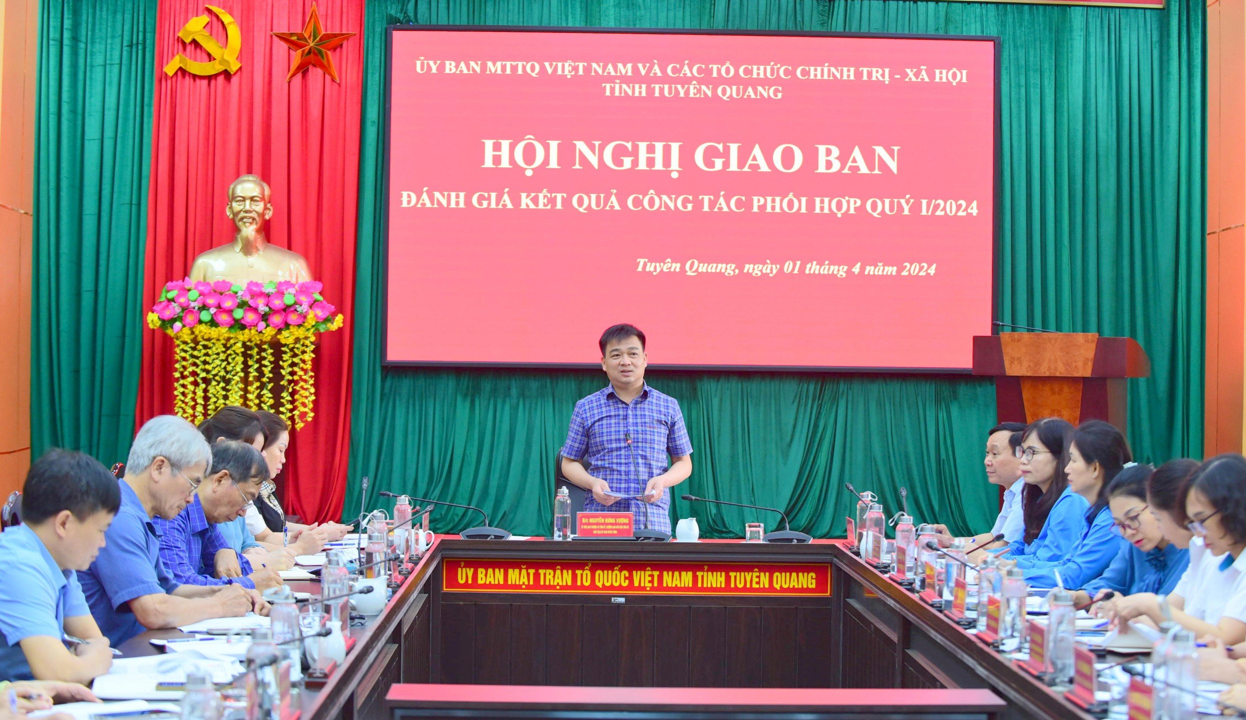 Uỷ ban MTTQ và các tổ chức chính trị - xã hội tỉnh Tuyên Quang tổ chức hội nghị giao ban đánh giá kết quả công tác phối hợp quý I, triển khai nhiệm vụ quý II năm 2024