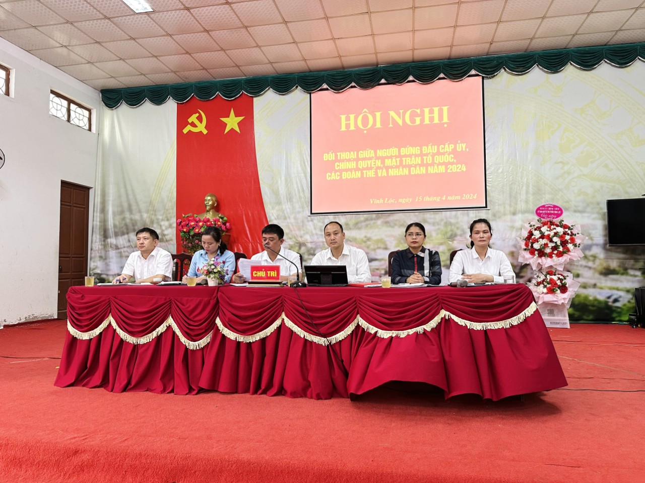 Chiêm Hóa: Ban thường trực Ủy ban MTTQ thị trấn Vĩnh Lộc chủ trì tổ chức hội nghị đối thoại giữa người đứng đầu cấp ủy, chính quyền, MTTQ, các đoàn thể và nhân dân năm 2024