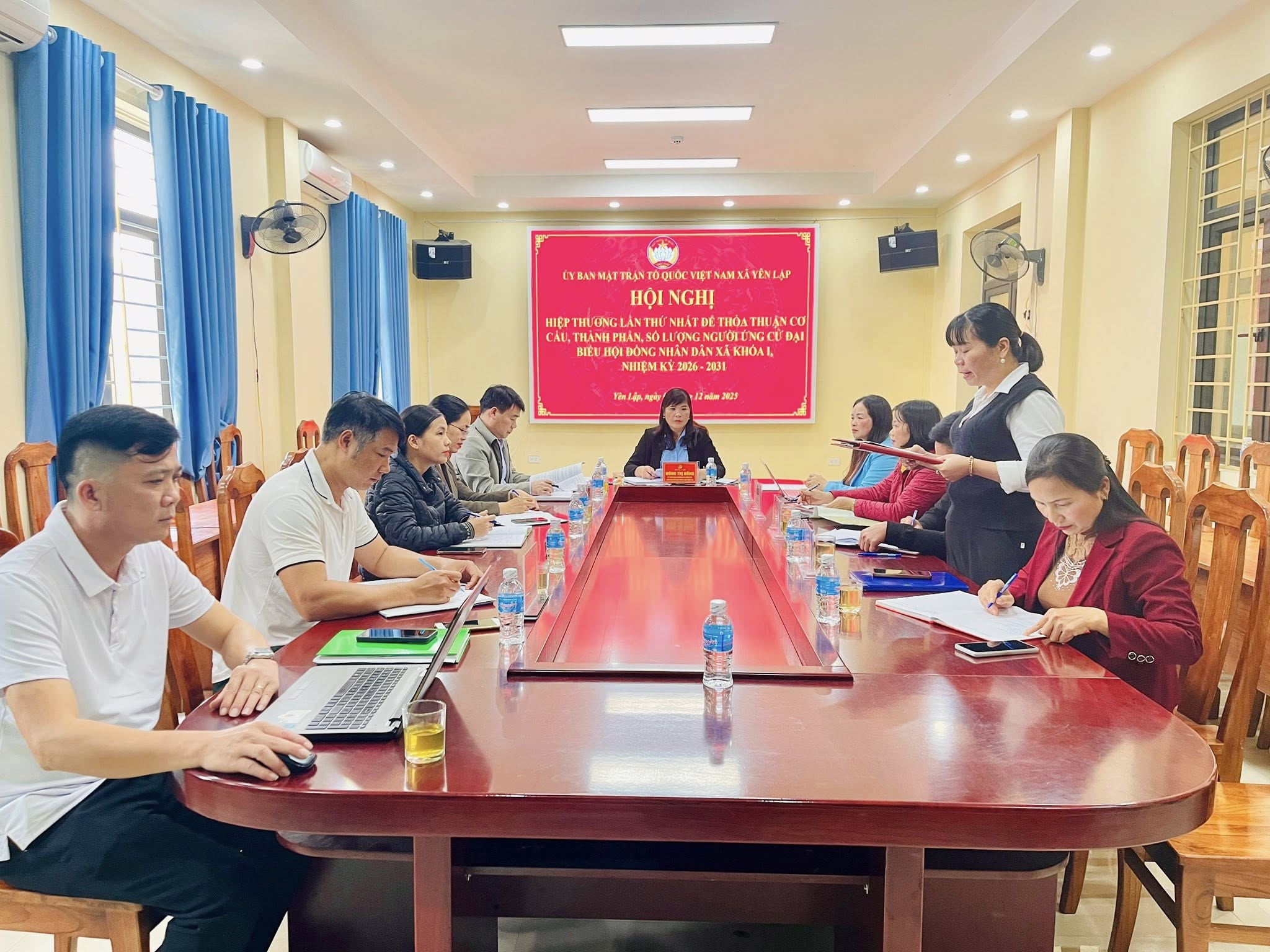 ỦY BAN MTTQ VIỆT NAM XÃ YÊN LẬP TỔ CHỨC HỘI NGHỊ HIỆP THƯƠNG LẦN THỨ NHẤT BẦU CỬ ĐẠI BIỂU HĐND XÃ KHÓA I, NHIỆM KỲ 2026 – 2031