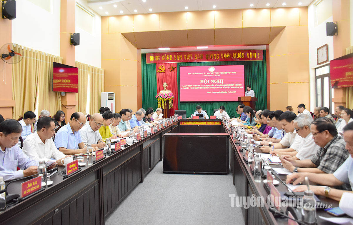 Ủy ban MTTQ Việt Nam tỉnh lấy ý kiến về dự thảo Nghị quyết sửa đổi, bổ sung một số điều của Hiến pháp năm 2013