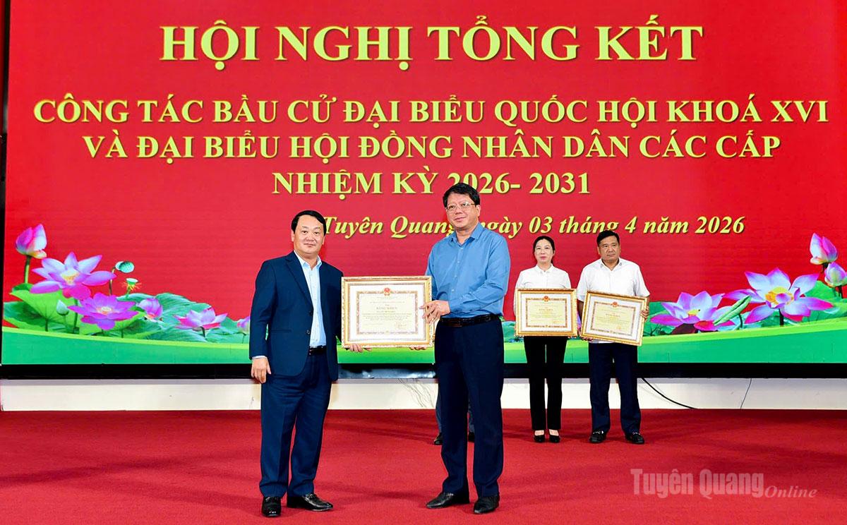 Ban Chỉ đạo Bầu cử tỉnh  tổ chức Hội nghị Tổng kết công tác bầu cử đại biểu Quốc hội khóa XVI và đại biểu HĐND các cấp nhiệm kỳ 2026-2031.