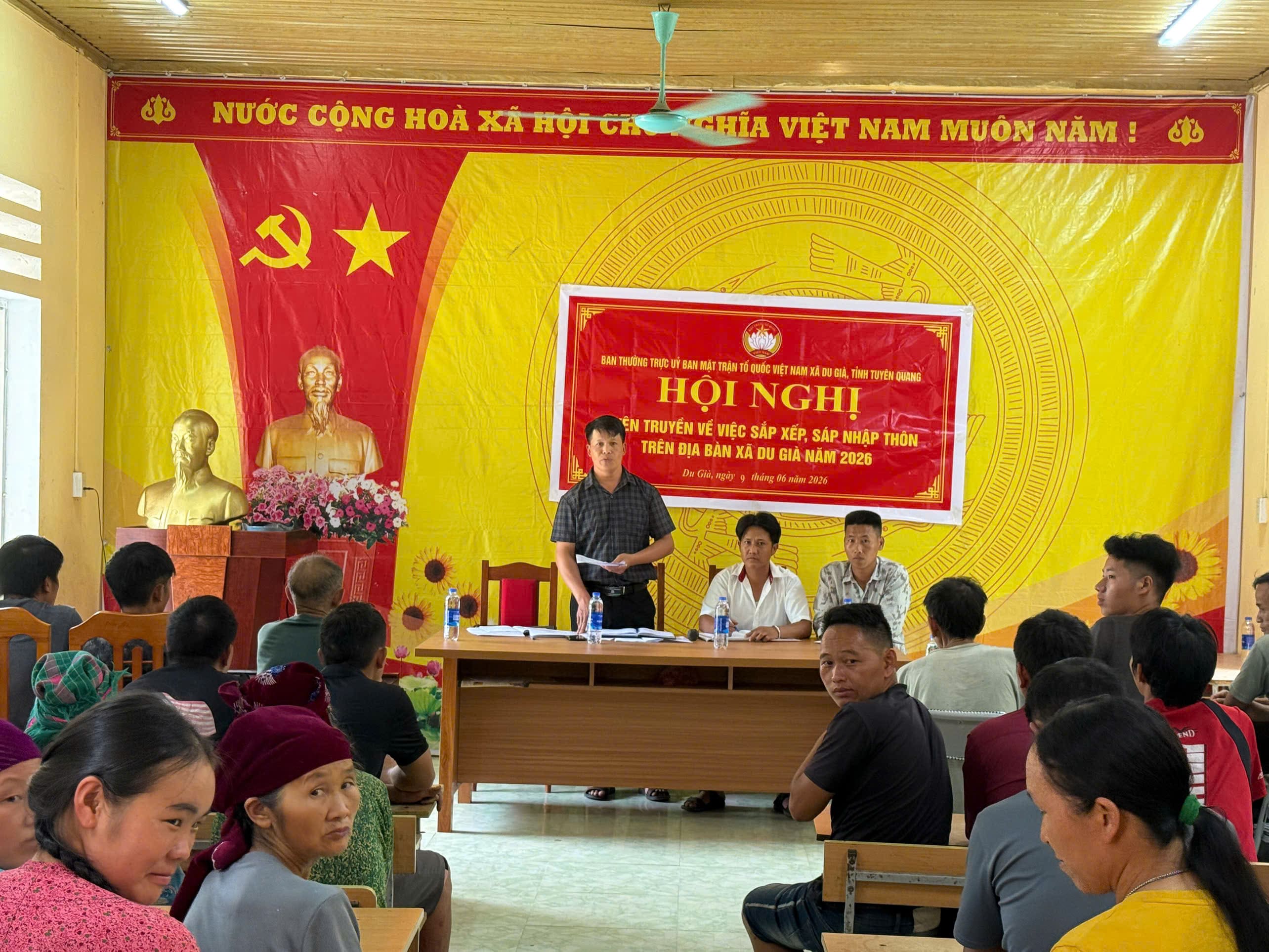 MTTQ xã Du Già tuyên truyền về công tác sắp xếp, sáp nhập thôn trên địa bàn xã