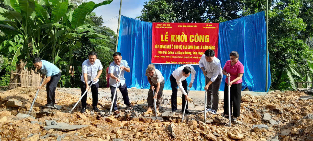 Xã Ngọc Đường khởi công xây dựng nhà cho hộ có hoàn cảnh khó khăn tại thôn Bản Cưởm