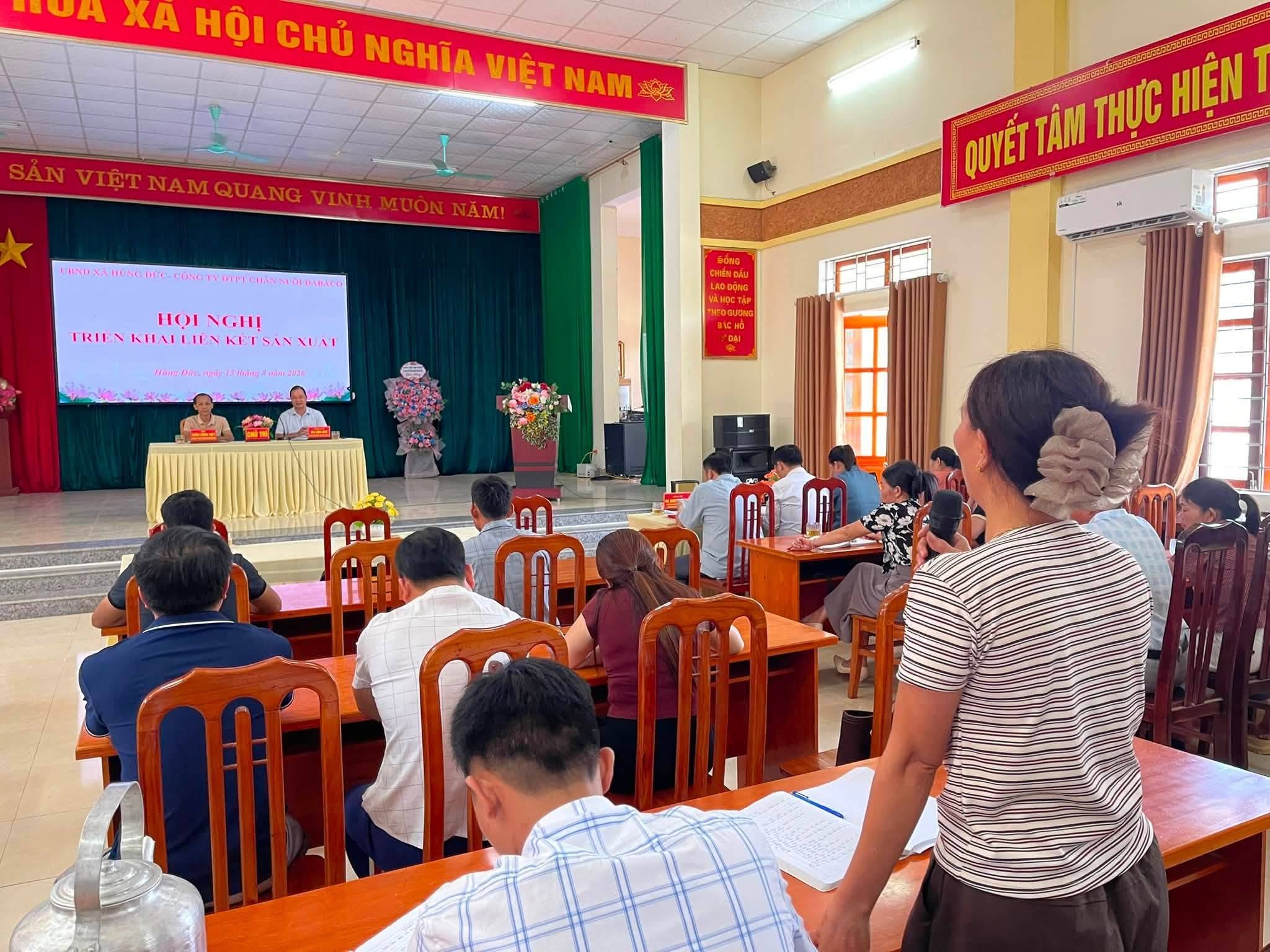 Xã Hùng Đức: Triển khai liên kết sản xuất trong lĩnh vực chăn nuôi