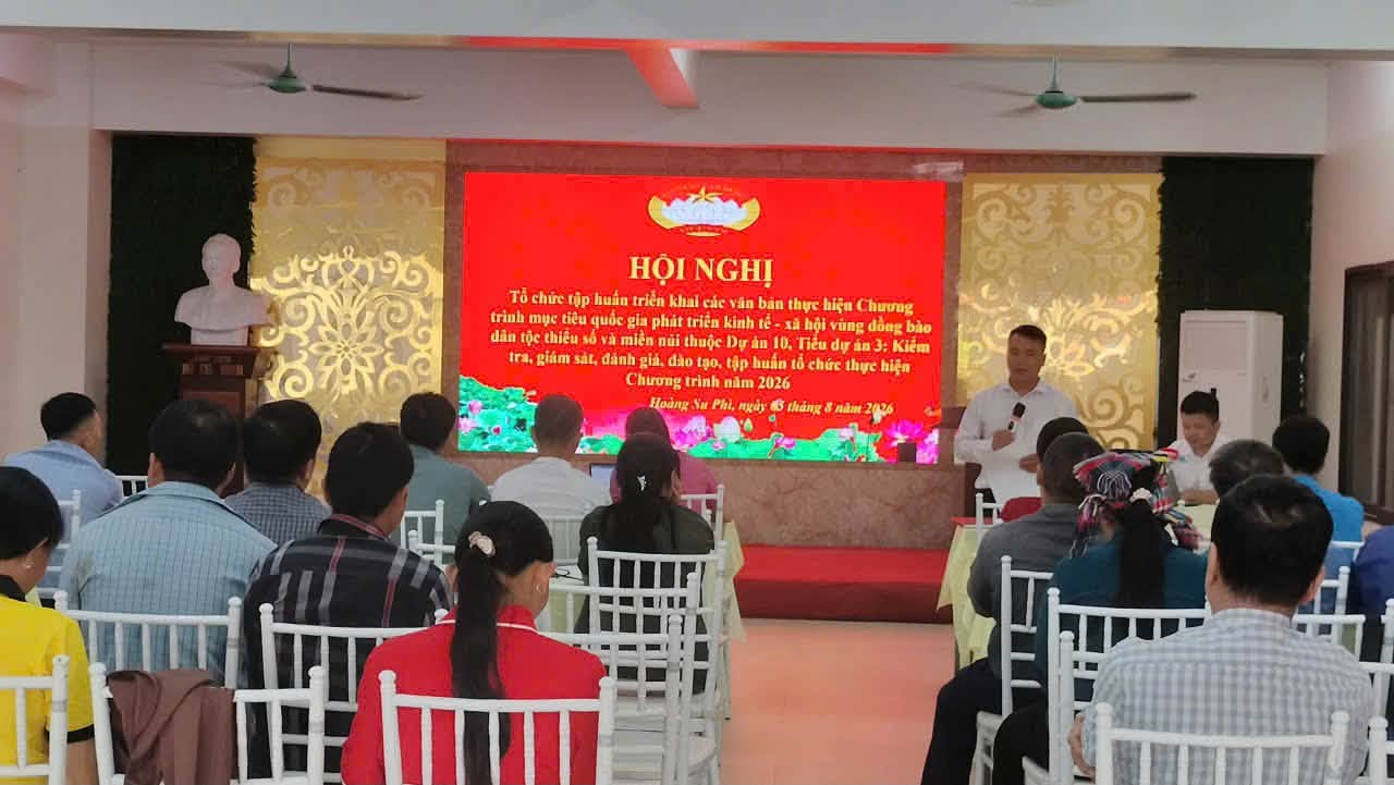 MTTQ VIỆT NAM XÃ HOÀNG SU PHÌ TỔ CHỨC TẬP HUẤN TRIỂN KHAI CHƯƠNG TRÌNH MỤC TIÊU QUỐC GIA VÙNG ĐỒNG BÀO DÂN TỘC THIỂU SỐ VÀ MIỀN NÚI NĂM 2026